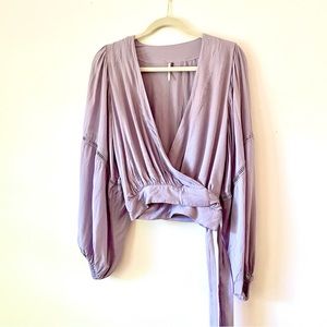 Free people purple wrap top